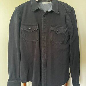 Outerknown Blanket Knit Shirt Size L Black
